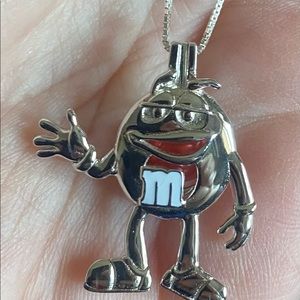 M & Ms mascot necklace, all in sterling silver.